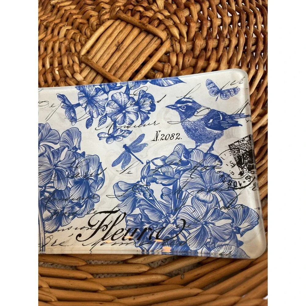 Michel Design Works Dragonfly Soap Dish Birds Hydrangeas Morning Glory